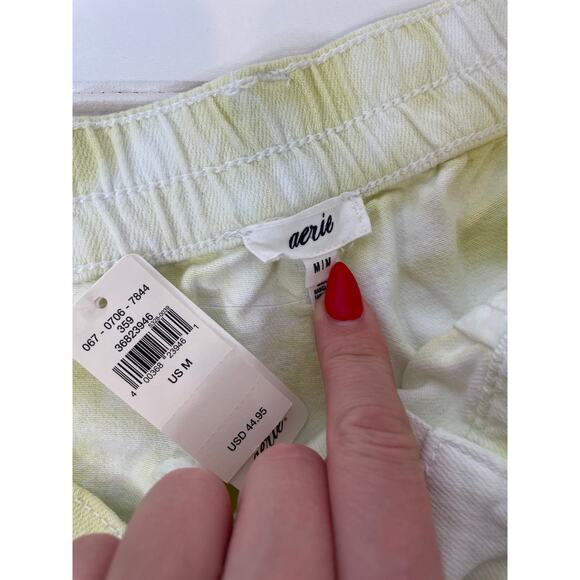 NWT Aerie Distressed Tie-Dye Denim Shorts & Ribbed Scoop Neck Tank Bundle Size M - Picture 8 of 8